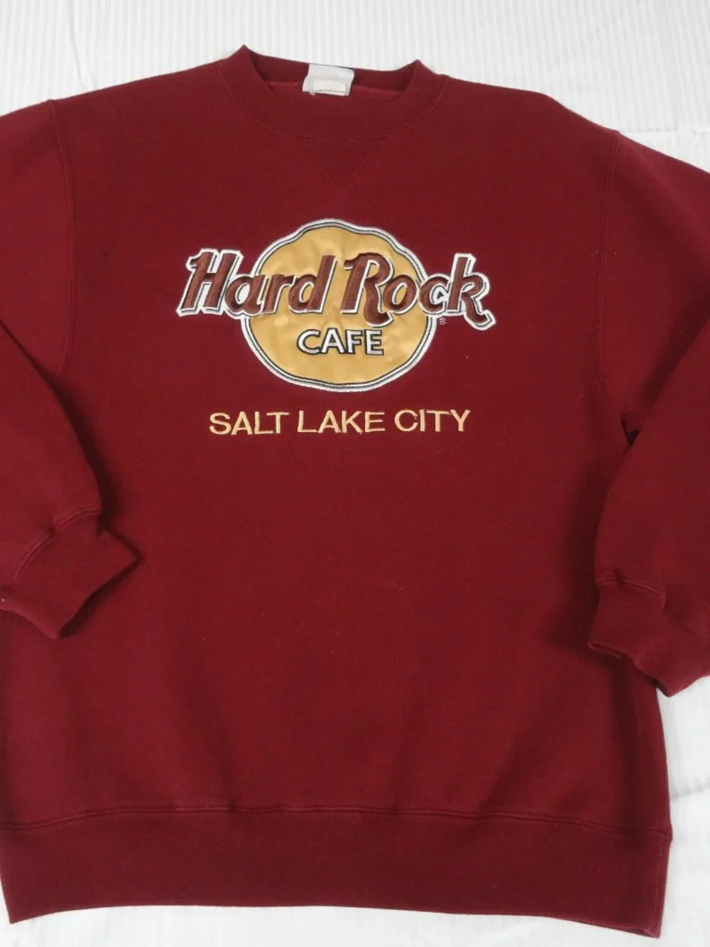 VINTAGE HARD ROCK CAFE SALT LAKE CITY PULLOVER SWEATSHIRT JACKET SMALL J562